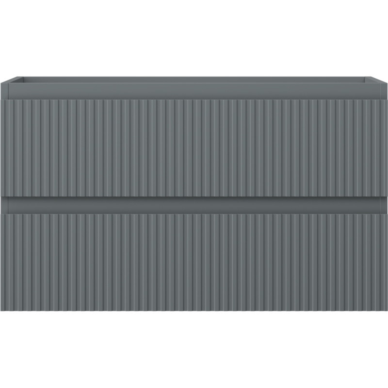 Mexen Rivel vannitoakapp valamu alla 80 cm, 2 sahtlit, sooneline, grafiit matt - 91A20-08047-2-BFF66