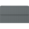 Mexen Rivel badkamerkast onder de wastafel 80 cm, 2 laden, gefreesd, mat grafiet - 91A20-08047-2-BFF66