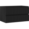 Mexen Rivel Badezimmer-Unterschrank 80 cm, 2 Schubladen, geriffelt, schwarz matt - 91A20-08047-2-BFF71