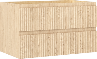 Mexen Rivel Badezimmer-Unterschrank 80 cm, 2 Schubladen, gerillt, Eiche - 91A20-08047-2-BFF81