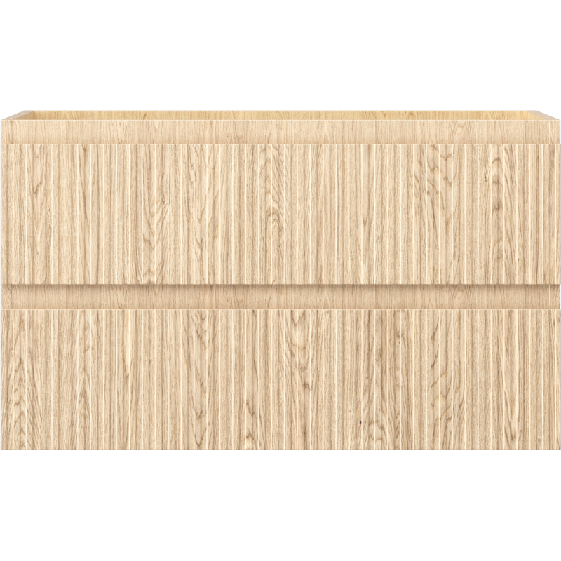 Mexen Rivel mueble de baño bajo lavabo de 80 cm, 2 cajones, ranurado, roble - 91A20-08047-2-BFF81