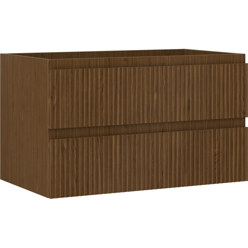 Mexen Rivel vannitoakapp kraanikausi alla 80 cm, 2 sahtlit, sooniline, pähkel - 91A20-08047-2-BFF86