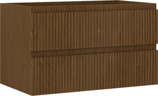 Mexen Rivel Badezimmer-Unterschrank 80 cm, 2 Schubladen, gerillt, Nussbaum - 91A20-08047-2-BFF86