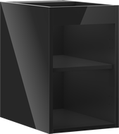 Mexen Box-A cuerpo del mueble bajo lavabo de 30 cm, negro brillante - 91AX1-0300-470-1-70