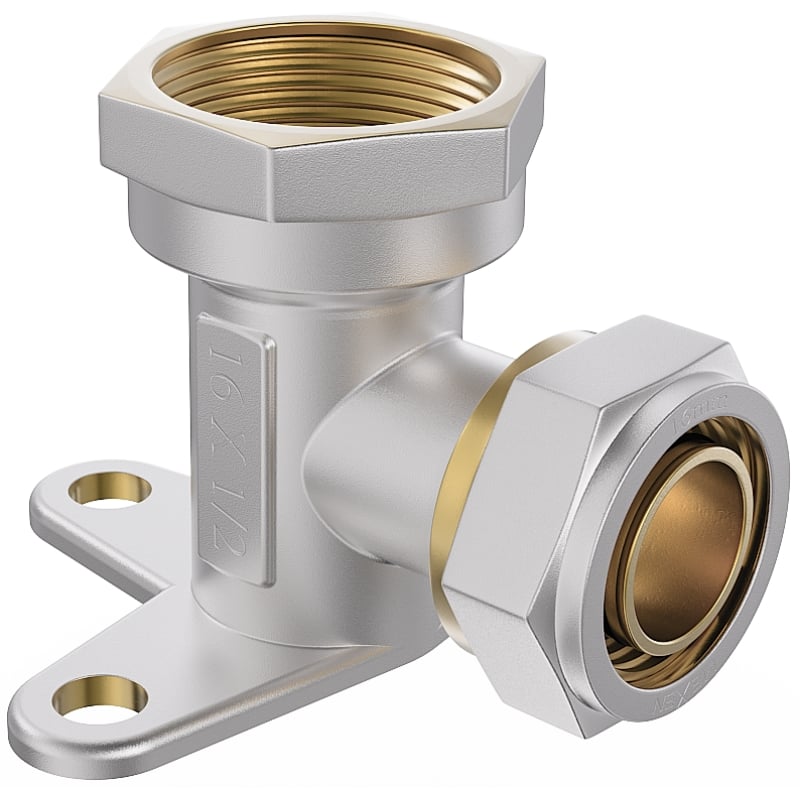 Mexen PEX-S zidni kut s navojem s nosačem PEX 16 x 1/2 G - W97228-1612F-00