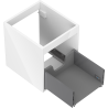Mexen Box-A kastlichaam onderkast 40 cm, 1 lade, wit glans - 91AX0-0400-470-1-00