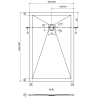 Mexen Stone+ brodzik kompozytowy prostokątny 140 x 100 cm, antracyt - 44711014