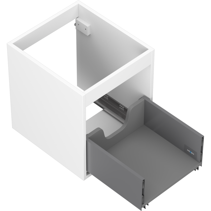 Mexen Box-A corpo de armário de lavatório 40 cm, 1 gaveta, branco mate - 91AX0-0400-470-1-01