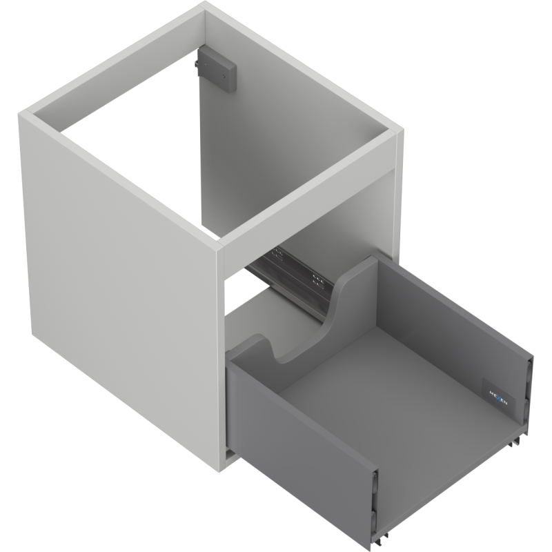 Mexen Box-A korpus szafki podumywalkowej 40 cm, 1 szuflada, szary mat - 91AX0-0400-470-1-62