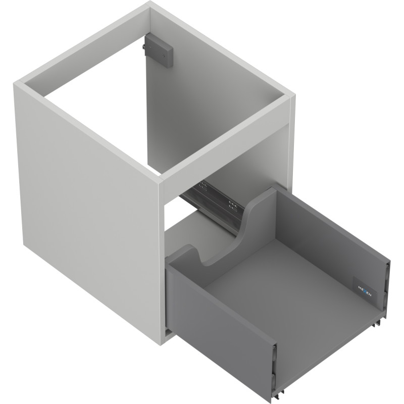 Mexen Box-A valamualuse kapi korpus 40 cm, 1 sahtel, hall matt - 91AX0-0400-470-1-62