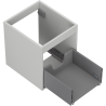 Mexen Box-A cuerpo del mueble bajo lavabo 40 cm, 1 cajón, gris mate - 91AX0-0400-470-1-62
