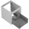 Mexen Box-A Korpus Waschtischunterschrank 40 cm, 1 Schublade, Grau Matt - 91AX0-0400-470-1-62