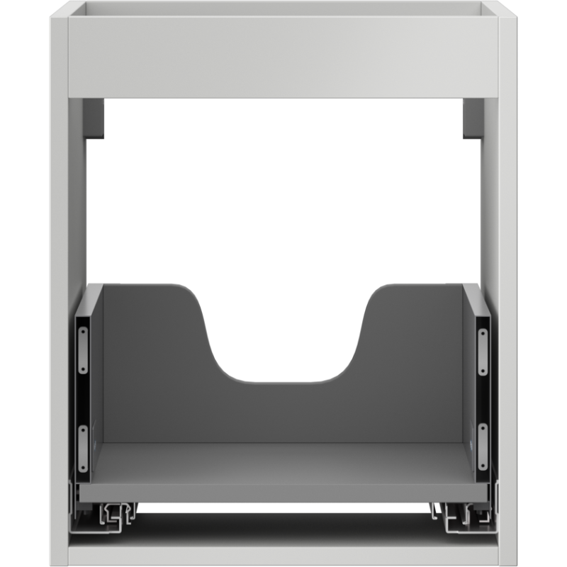 Mexen Box-A cuerpo del mueble bajo lavabo 40 cm, 1 cajón, gris mate - 91AX0-0400-470-1-62