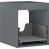 Mexen Box-A onderkast voor wastafel 40 cm, 1 lade, grafiet mat - 91AX0-0400-470-1-66