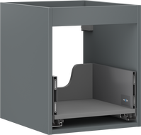 Mexen Box-A kastlichaam voor wastafel 40 cm, 1 lade, grafiet mat - 91AX0-0400-470-1-66