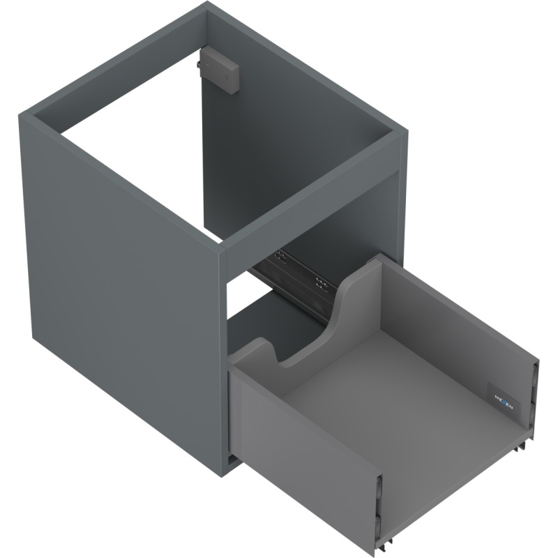 Mexen Box-A korpus ormarića ispod umivaonika 40 cm, 1 ladica, mat grafit - 91AX0-0400-470-1-66