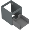 Mexen Box-A onderkast voor wastafel 40 cm, 1 lade, grafiet mat - 91AX0-0400-470-1-66