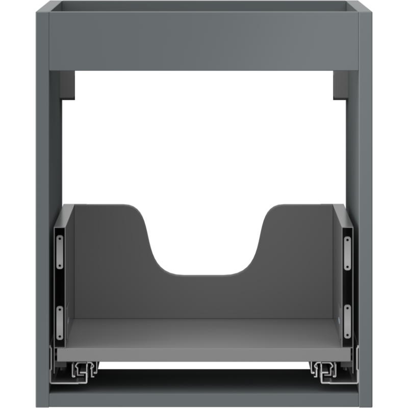 Mexen Box-A kastlichaam voor wastafel 40 cm, 1 lade, grafiet mat - 91AX0-0400-470-1-66