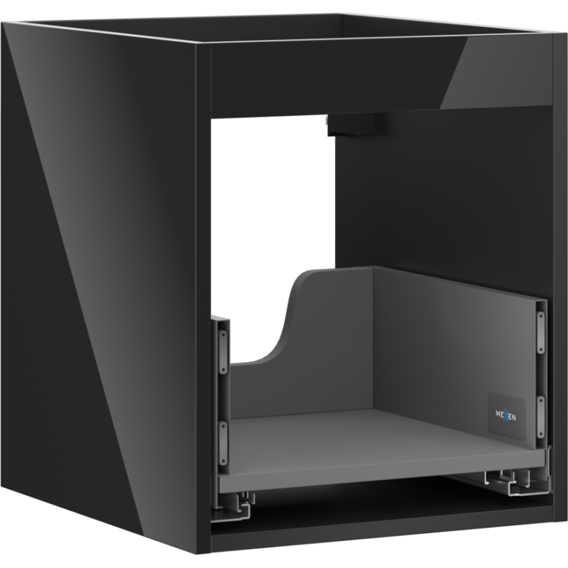 Mexen Box-A corpo do armário de lavatório 40 cm, 1 gaveta, preto brilhante - 91AX0-0400-470-1-70