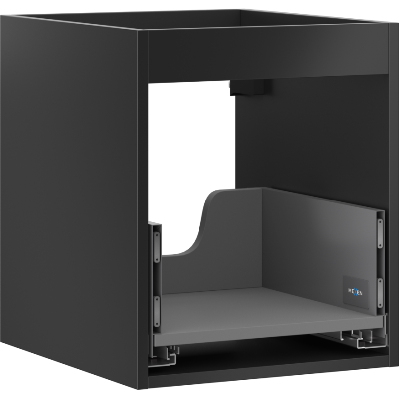 Mexen Box-A Korpus des Waschtischunterschranks 40 cm, 1 Schublade, Schwarz Matt - 91AX0-0400-470-1-71