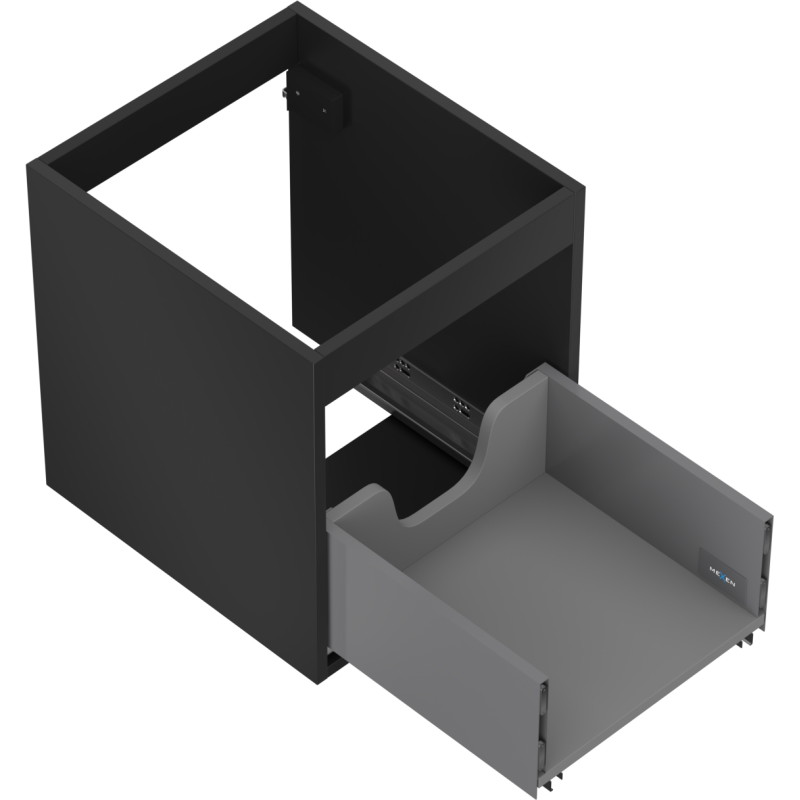 Mexen Box-A valamualuse kapi korpus 40 cm, 1 sahtel, must matt - 91AX0-0400-470-1-71