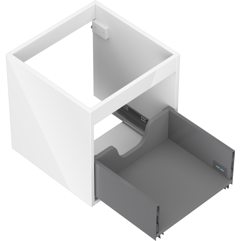 Mexen Box-A korpus szafki podumywalkowej 45 cm, 1 szuflada, biały połysk - 91AX0-0450-470-1-00