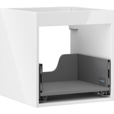Mexen Box-A Korpus für Waschtischunterschrank 45 cm, 1 Schublade, Weiß Hochglanz - 91AX0-0450-470-1-00