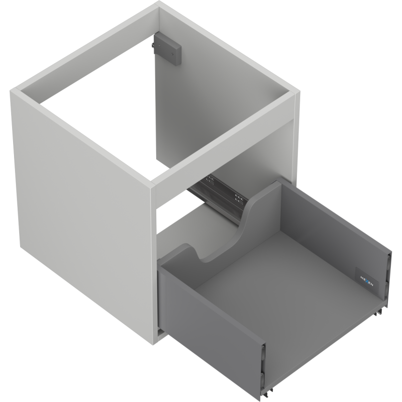 Mexen Box-A korpus szafki podumywalkowej 45 cm, 1 szuflada, szary mat - 91AX0-0450-470-1-62