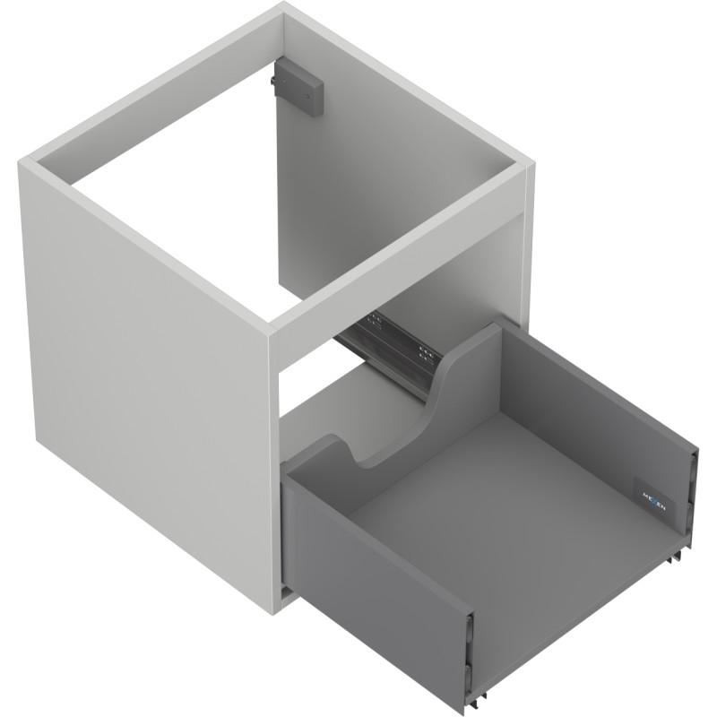 Mexen Box-A valamukapi kapi 45 cm, 1 sahtel, hall matt - 91AX0-0450-470-1-62