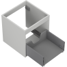 Mexen Box-A corps de meuble sous-vasque 45 cm, 1 tiroir, gris mat - 91AX0-0450-470-1-62