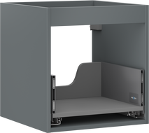 Mexen Box-A kastlichaam voor wastafelonderkast 45 cm, 1 lade, grafiet mat - 91AX0-0450-470-1-66