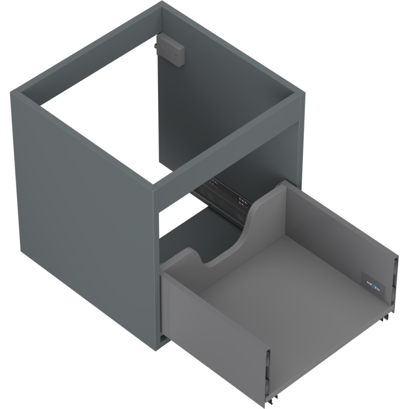 Mexen Box-A cuerpo del gabinete lavabo 45 cm, 1 cajón, grafito mate - 91AX0-0450-470-1-66
