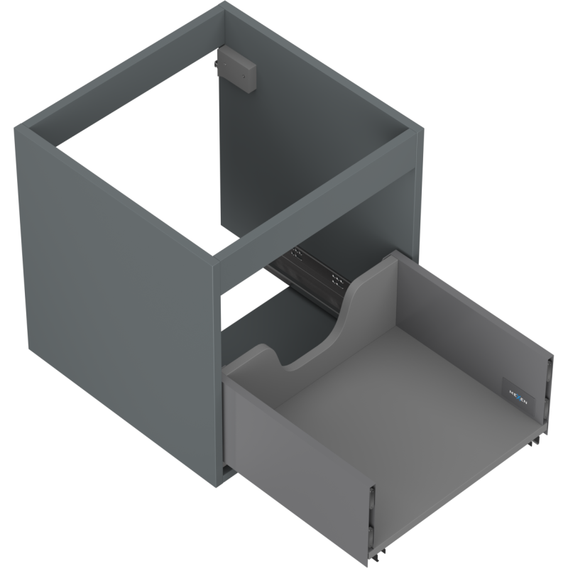 Mexen Box-A korpus szafki podumywalkowej 45 cm, 1 szuflada, grafit mat - 91AX0-0450-470-1-66