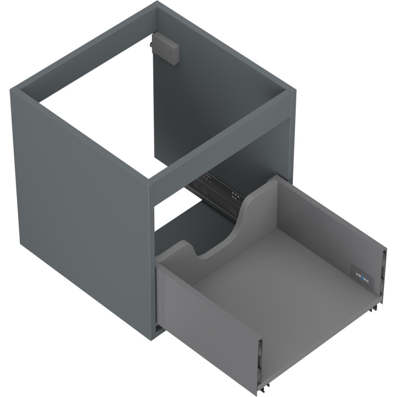 Mexen Box-A skapja karkass zem izlietnes 45 cm, 1 atvilktne, grafīta mats - 91AX0-0450-470-1-66
