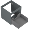 Mexen Box-A corps du meuble sous-lavabo 45 cm, 1 tiroir, graphite mat - 91AX0-0450-470-1-66