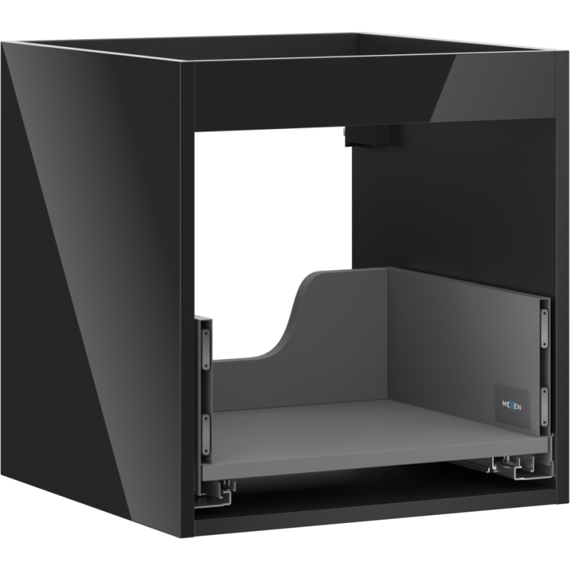 Mexen Box-A corps du meuble sous-lavabo 45 cm, 1 tiroir, noir brillant - 91AX0-0450-470-1-70