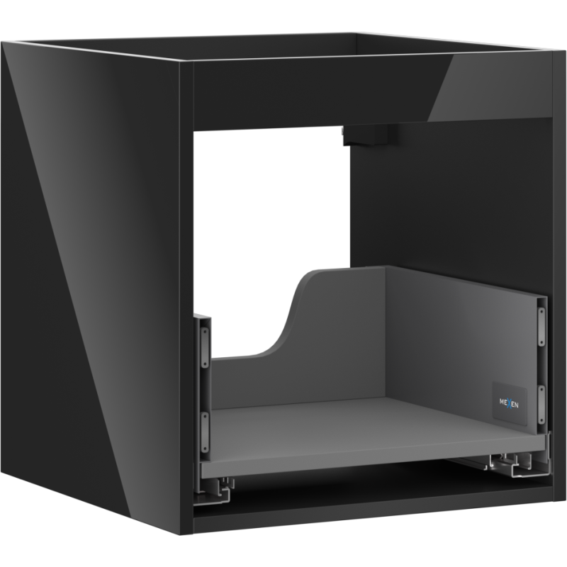 Mexen Box-A struttura del mobile da bagno 45 cm, 1 cassetto, nero lucido - 91AX0-0450-470-1-70