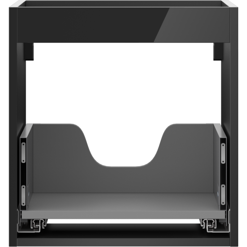 Mexen Box-A cuerpo de gabinete debajo del lavabo 45 cm, 1 cajón, negro brillante - 91AX0-0450-470-1-70