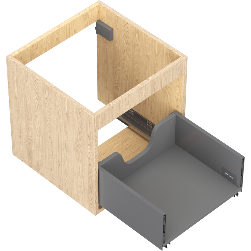 Mexen Box-A omara pod umivalnikom 45 cm, 1 predal, hrast - 91AX0-0450-470-1-81