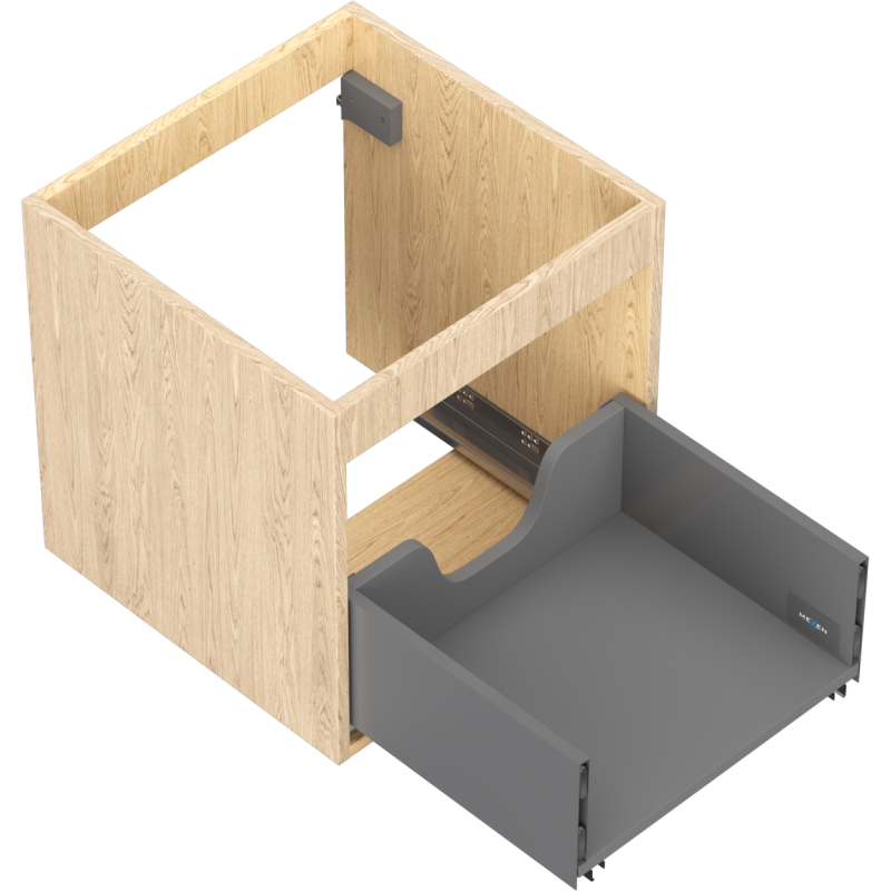 Mexen Box-A Under-Sink Cabinet Frame 45 cm, 1 Drawer, Oak - 91AX0-0450-470-1-81