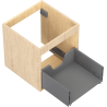 Mexen Box-A Under-Sink Cabinet Frame 45 cm, 1 Drawer, Oak - 91AX0-0450-470-1-81