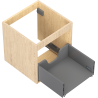 Mexen Box-A valamukapi korpus 45 cm, 1 sahtel, tamm - 91AX0-0450-470-1-81