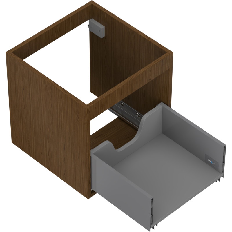 Mexen Box-A valamualuse kapi korpus 45 cm, 1 sahtel, pähkel - 91AX0-0450-470-1-86