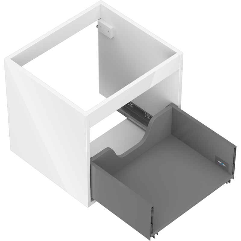 Mexen Box-A ogrodje omarice pod umivalnikom 50 cm, 1 predal, bela sijaj - 91AX0-0500-470-1-00