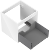 Mexen Box-A armario bajo lavabo 50 cm, 1 cajón, blanco brillante - 91AX0-0500-470-1-00