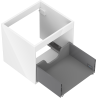 Mexen Box-A kastframe voor wastafelonderkast 50 cm, 1 lade, wit glanzend - 91AX0-0500-470-1-00