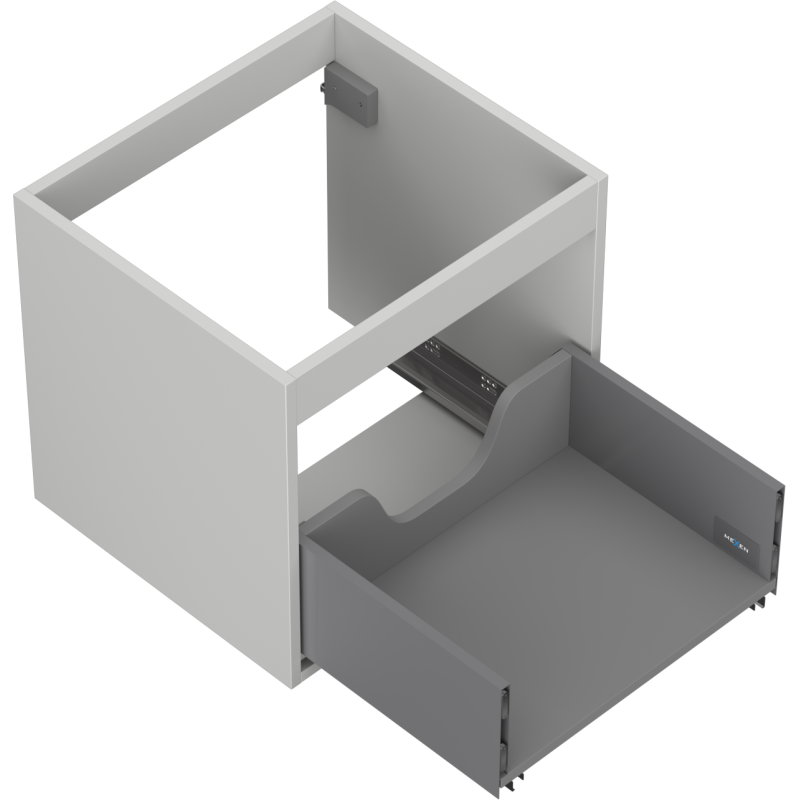 Mexen Box-A corpo dell'armadietto sotto-lavabo 50 cm, 1 cassetto, grigio opaco - 91AX0-0500-470-1-62