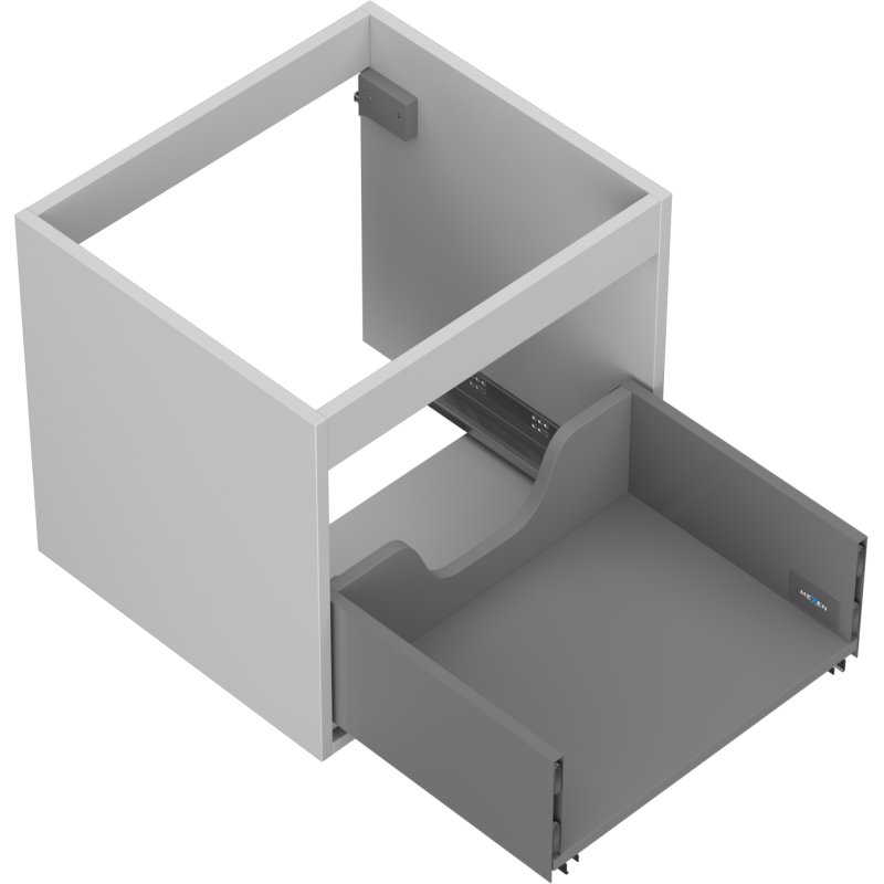 Mexen Box-A cuerpo del mueble bajo lavabo 50 cm, 1 cajón, gris mate - 91AX0-0500-470-1-62