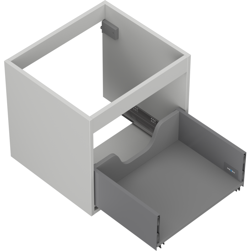 Mexen Box-A korpus szafki podumywalkowej 50 cm, 1 szuflada, szary mat - 91AX0-0500-470-1-62