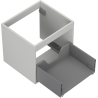 Mexen Box-A kastlichaam voor wastafel 50 cm, 1 lade, grijs mat - 91AX0-0500-470-1-62